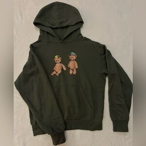 Brooke and Connor Make a Podcast BNCMAP Bear Merch Olive Green Hoodie (M)